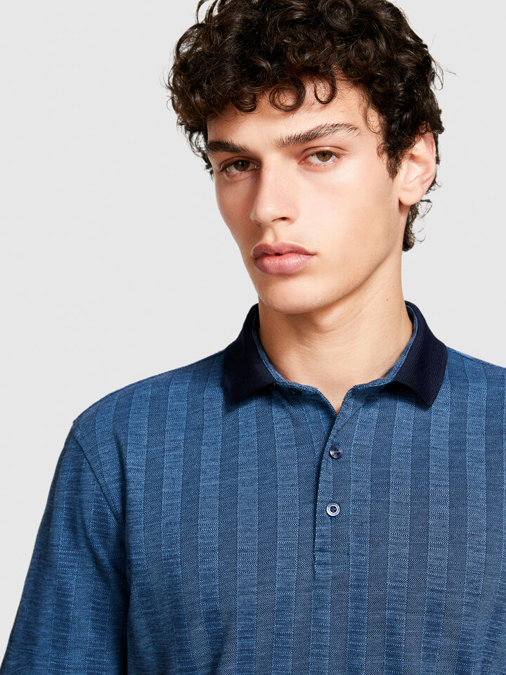 Knit polo - men's polos - Blue | Sisley image number 5